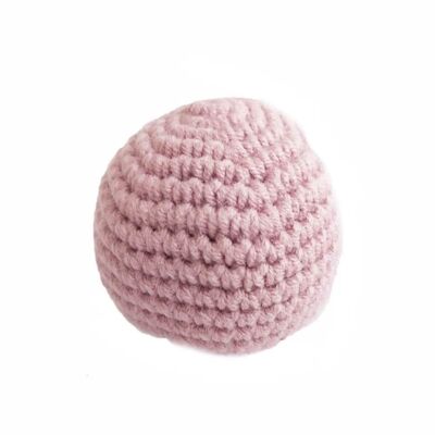 Crochet ball with rattle Pink