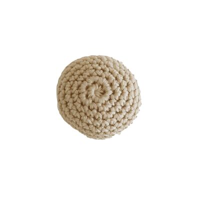 Crochet Ball with Rattle Natural NEW