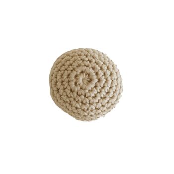 Boule au crochet avec hochet Naturel NOUVEAU