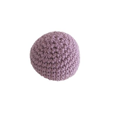 Boule au crochet avec hochet Lilas NOUVEAU