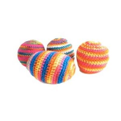 Boule au crochet multicolore
