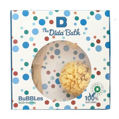 BUBBLES 2: 2 natural sponges 1 large, 1 small, 1 wooden brush