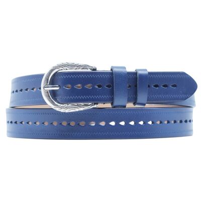 Women's openwork leather belt 824