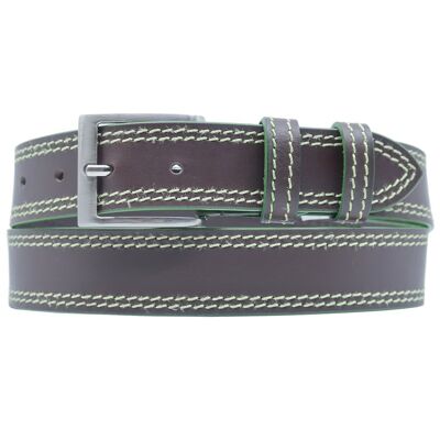 Wide belt in greasy buffalo leather PF2512