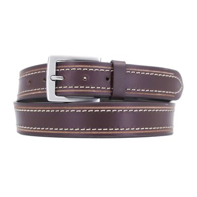 Wide belt in greasy buffalo leather PF1907