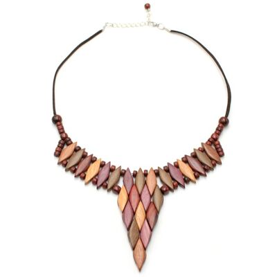 Collar Nefertary de madera multicolor