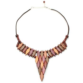 Collier bois multicolore Nefertary 1