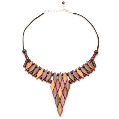 Nefertary multicolored wooden necklace