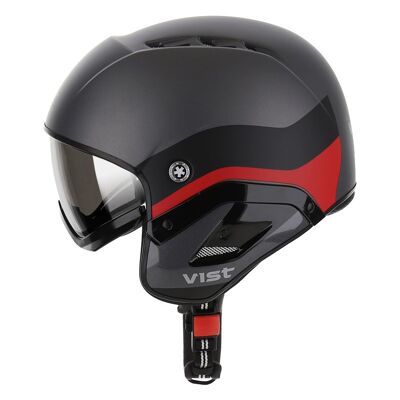 Helmets, modello FULCRUM BLACK, antracite - red - mirror lens