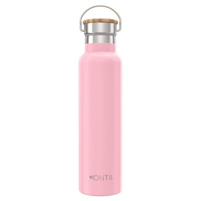 Botellas Mega Montii Rosa de acero inoxidable de 1 Litro