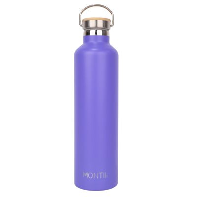 Botellas Mega Montii Lila de acero inoxidable de 1 Litro