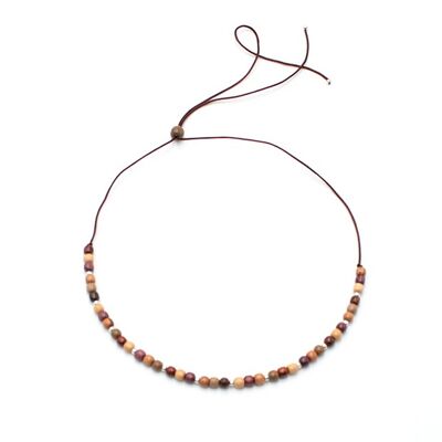 Collana Fatya in legno multicolore