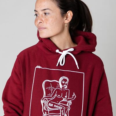 Collect The Label - Our Pussies Our Choice Hoodie - Burgundy - Unisex
