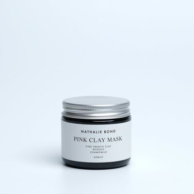 Pink Clay Mask | Natural, Vegan, Cruelty-Free - by Nathalie Bond