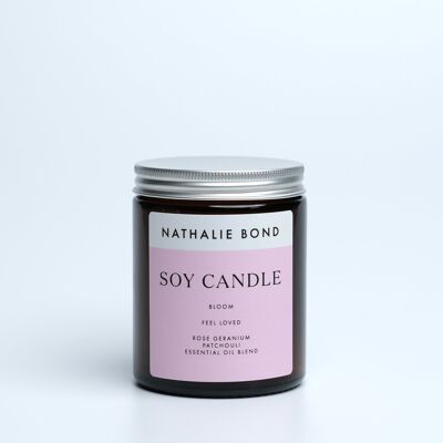 Bloom Candle | Natural, Vegan, Cruelty-Free | 100% Natural Fragrance - by Nathalie Bond