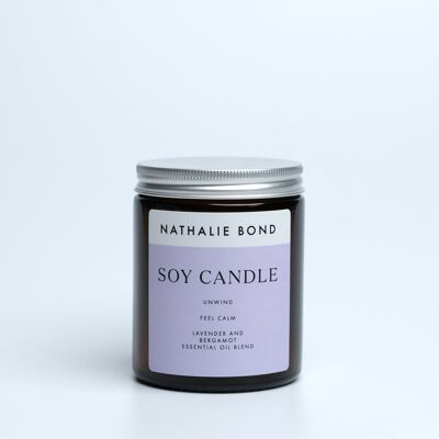 Unwind Candle | Natural, Vegan, Cruelty-Free | 100% Natural Fragrance - by Nathalie Bond