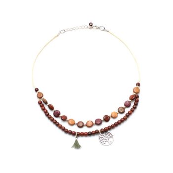 Collier 2 rangs multicolore Amandine 1