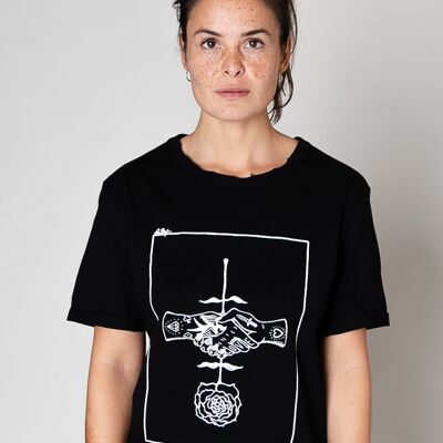 Collect The Label - Rose T-shirt - Black - Unisex