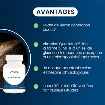 Vitamine B9 Quatrefolic® 60 gélules 200 µg 2