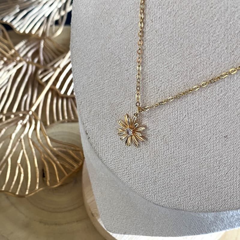 Collana MARILYNE - Ciondolo margherita dorata
