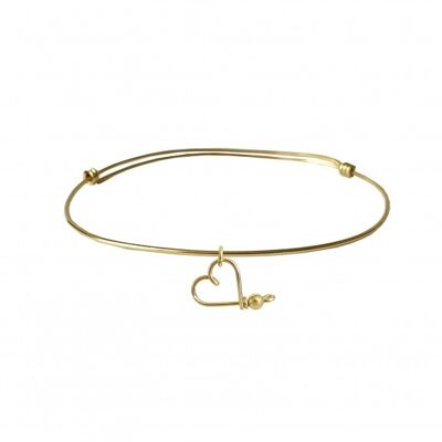 Brazalete Lovely Hoop bañado en oro de 14 kilates