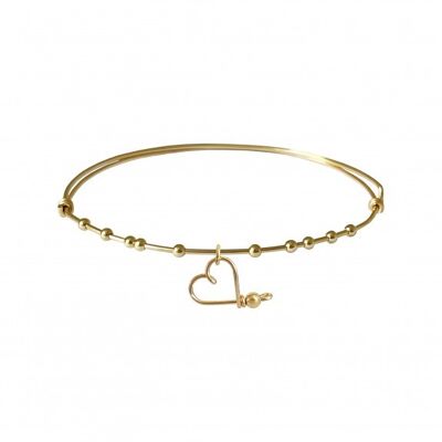 Lovely pearls gold-filled bangle 14 carats