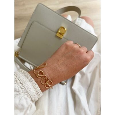 Bracciale Big Love in oro 14 carati scintillante