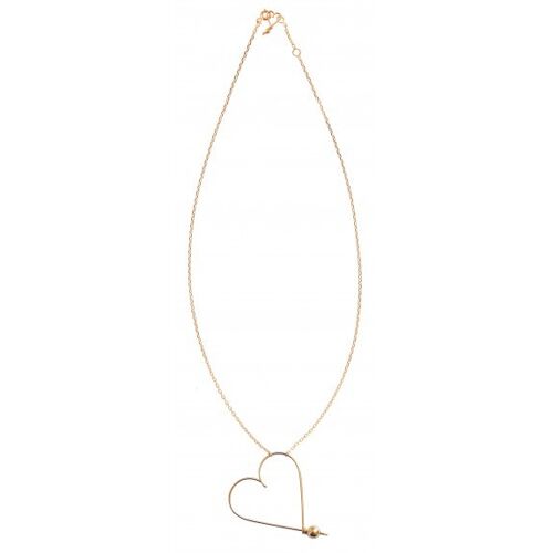 Collier grand coeur goldfilled rose 14 carats