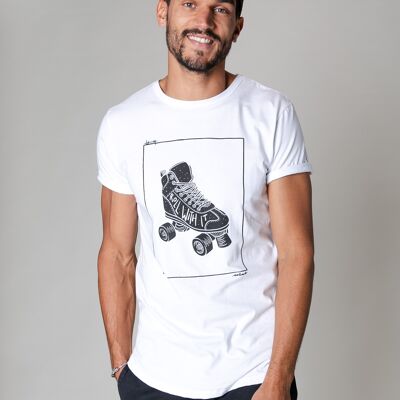 Collect The Label - Roller Skate T-shirt - White - Unisex