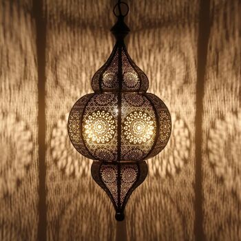 Lampe orientale Moulouk noire Suspension style marocain 5