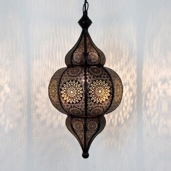 Lampe orientale Moulouk noire Suspension style marocain 7