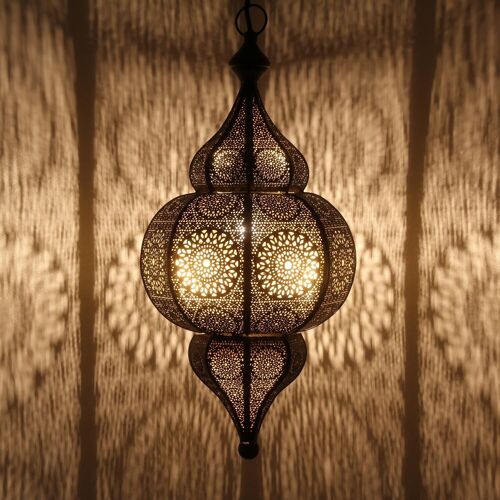 Orientalische Lampe Moulouk schwarz Hängeleuchte marokkanischer Stil