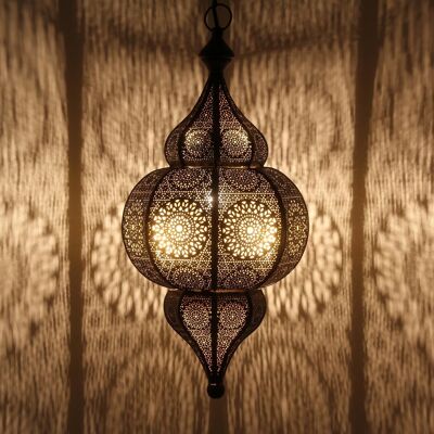Lampe orientale Moulouk noire Suspension style marocain