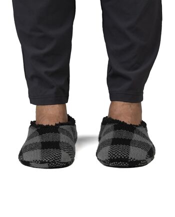 Baskets chaussettes pour hommes en Chess noir et gris (le même motif disponible en version enfant) 5