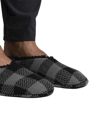 Baskets chaussettes pour hommes en Chess noir et gris (le même motif disponible en version enfant) 4