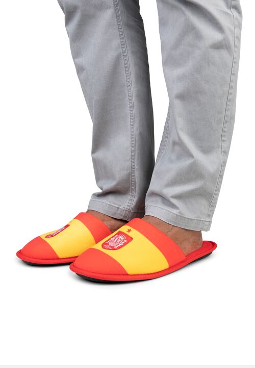 Oficial Zapatillas de Casa RFEF niño "BANDERA ESPAÑOL" Equipo Nacional de futbol