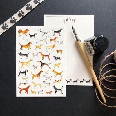 Dogs A6 notecards