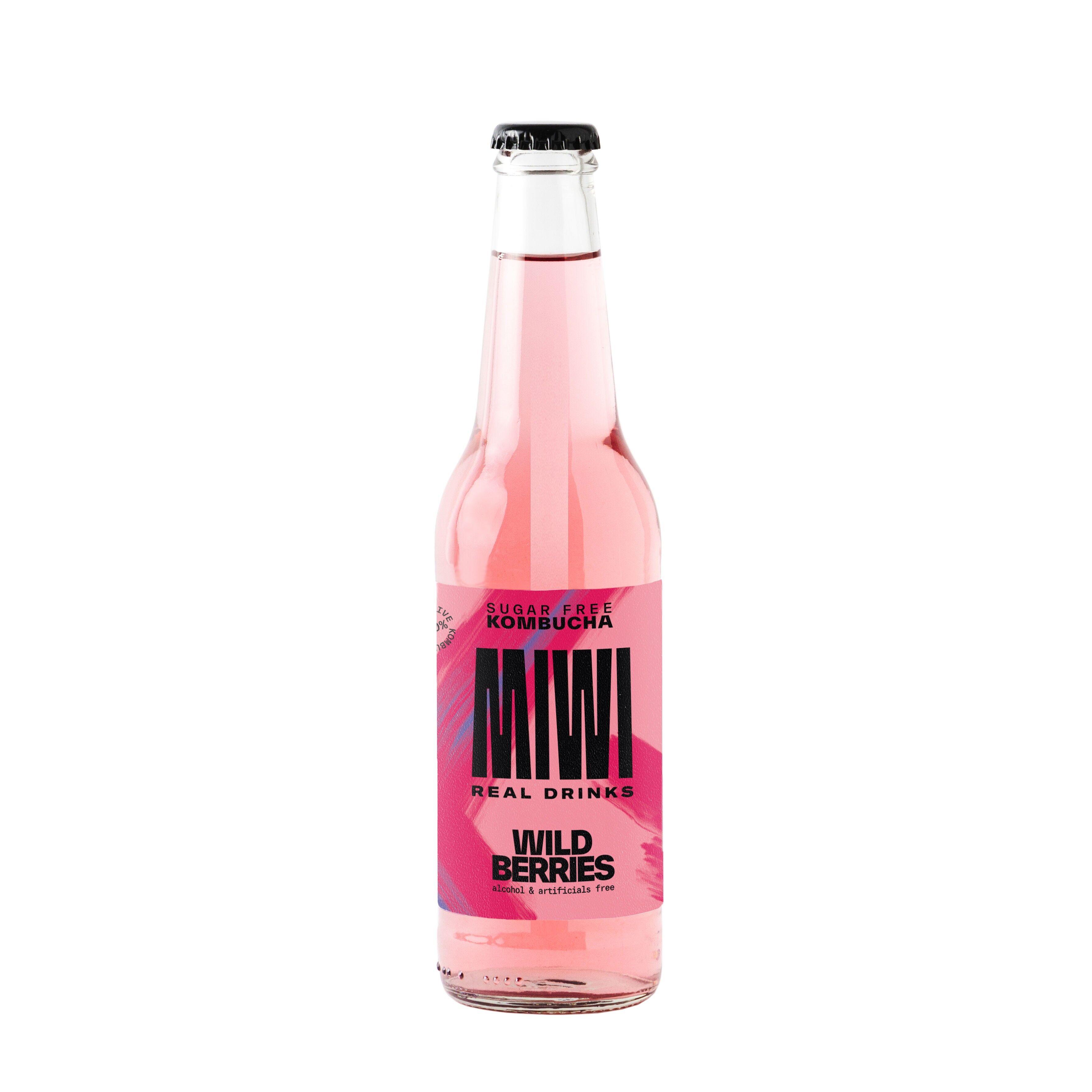 Kombucha Sans Sucre et Sans Chaîne du Froid Baies Sauvages