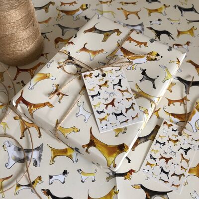 Dog wrapping paper