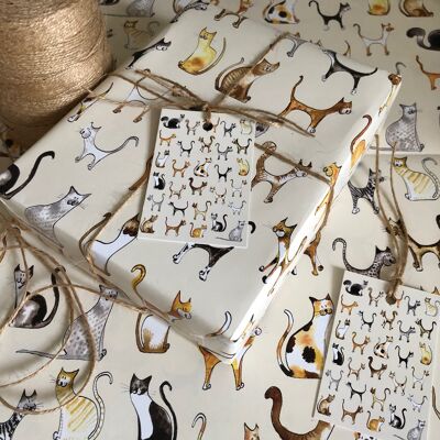 Cat wrapping paper