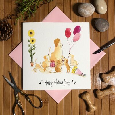 Mother's Day dogs card