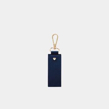 Porte-clés rectangulaire Archie original bleu marine 1