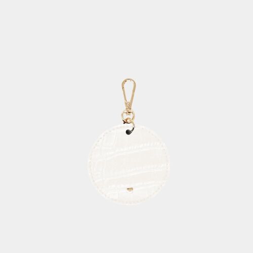 Off White Luxe Croc Arlo Circle Keyring