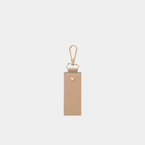 Fawn Soft Vegan Leather Archie Rectangle Keyring