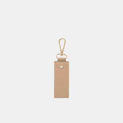 Fawn Soft Vegan Leather Archie Rectangle Keyring
