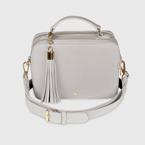 Luxe Grey Hudson Vegan Leather Bag