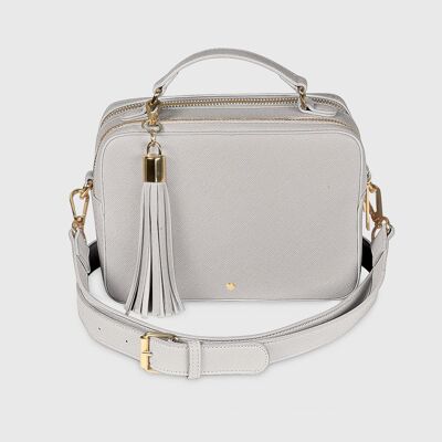 Bolso de cuero vegano Luxe Grey Hudson