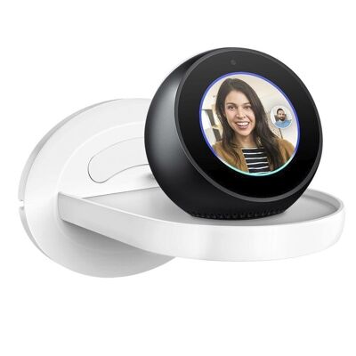 Wandhalterung für Amazon Echo Dot/Spot und Google Home/Mini Smart Speakers mit Kabelorganisation Weiß