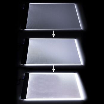 Table à dessin LED rétroéclairée taille A4 noire 2