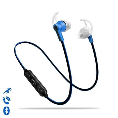 Auriculares deportivos 8S Bluetooth 4.1 con manos libres y mando de control Azul